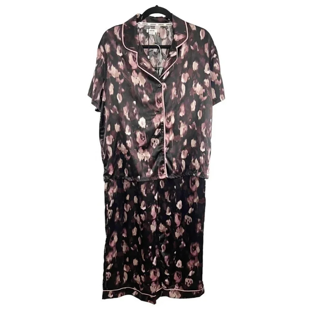 Jason Wu Two Piece Pajama Set Includes Button Front Shirt & Pants Women's Large